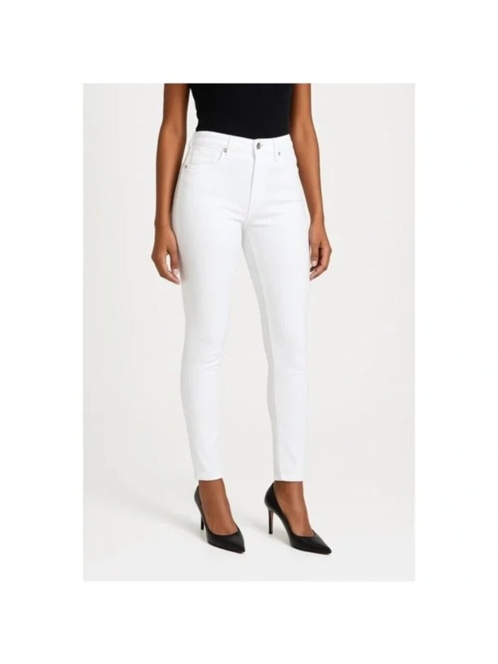 Good American White Skinny Jeans Size/29 Stretch Denim high-Rise